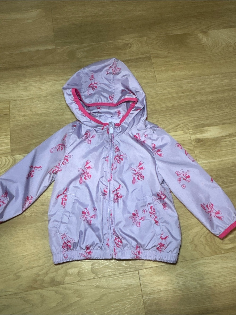 GAP Lavender Hooded Jacket with Pink Character Print